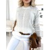 Sweter Klasyczny Warkocze Biały